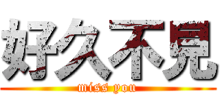 好久不見 (miss you)