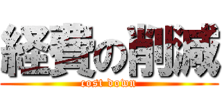 経費の削減 (cost down)