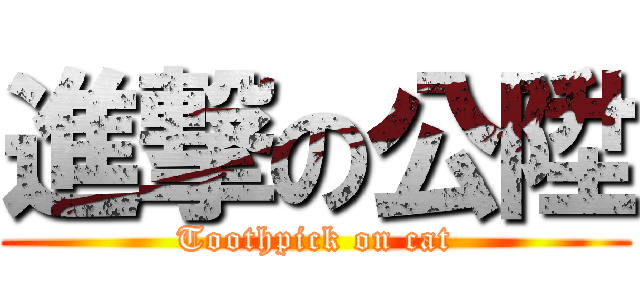 進撃の公陞 (Toothpick on cat)