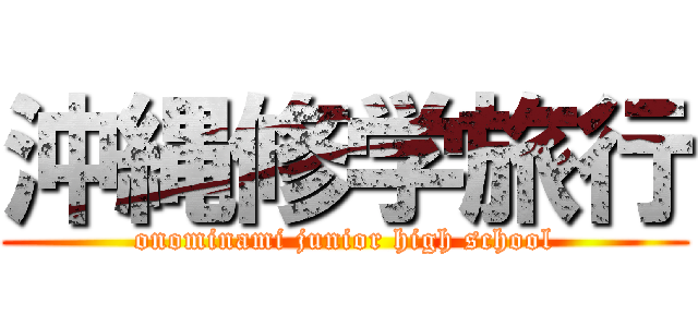 沖縄修学旅行 (onominami junior high school)