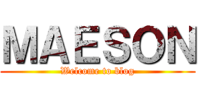 ＭＡＥＳＯＮ (Welcome to blog)