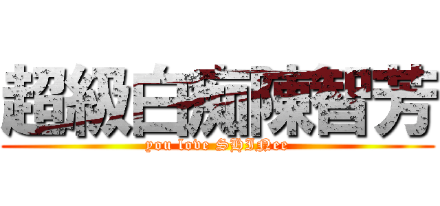 超級白痴陳智芳 (you love SHINee)