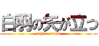 白羽の矢が立つ (white arrow)