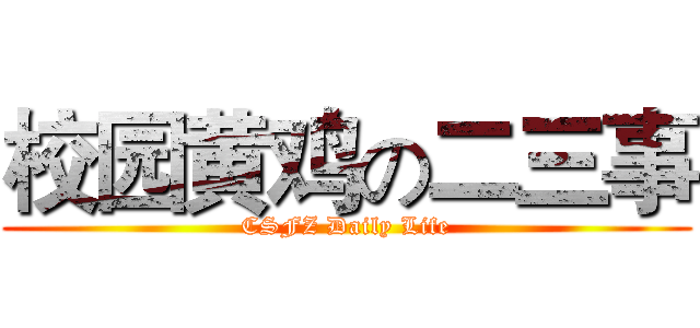 校园黄鸡の二三事 (CSFZ Daily Life)