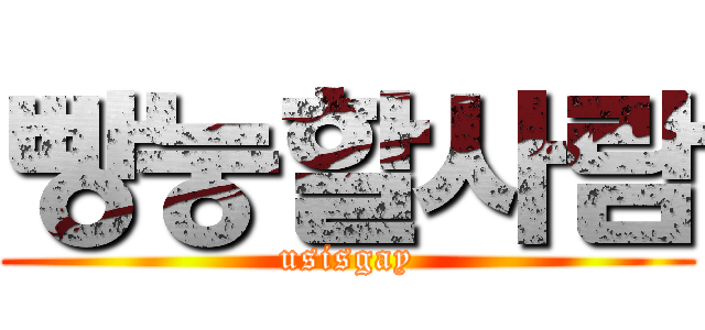 빵눙할사람 (usisgay)