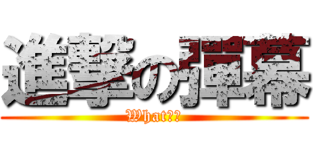 進撃の彈幕 (What？？)