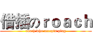 借插のｒｏａｃｈ (roach who accepts plug)