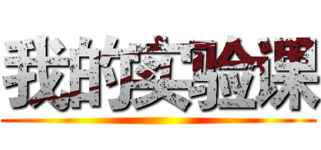 我的实验课 ()