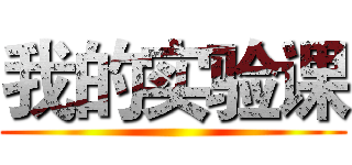 我的实验课 ()