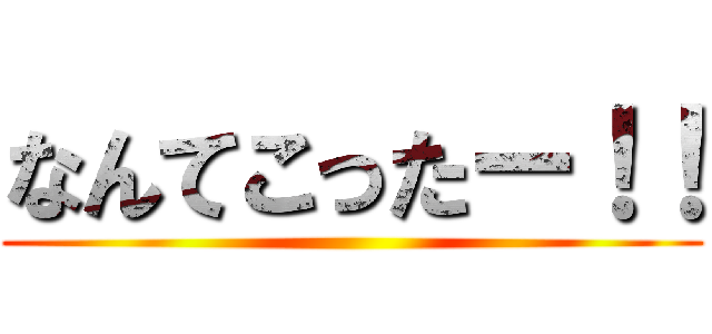 なんてこったー！！ ()