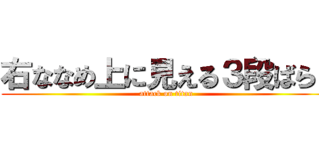 右ななめ上に見える３段ばら！ (attack on titan)