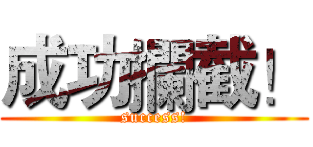 成功攔截！ (success!)