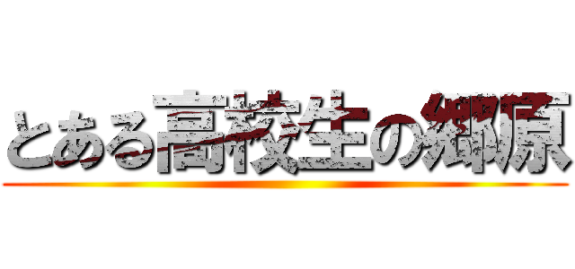 とある高校生の郷原 ()