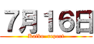 ７月１６日 (Kaiko  report)