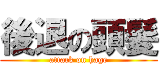 後退の頭髪 (attack on hage)