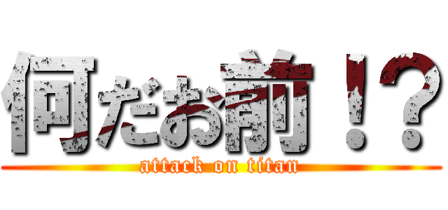 何だお前！？ (attack on titan)