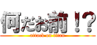 何だお前！？ (attack on titan)