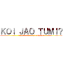 ＫＯＩ ＪＡＯ ＴＵＭＩ？ (VP SIRER ROOM E CHOLO)