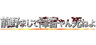 前野まじで障害やん死ねよ (attack on titan)