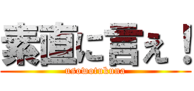 素直に言え！ (usowotukuna)