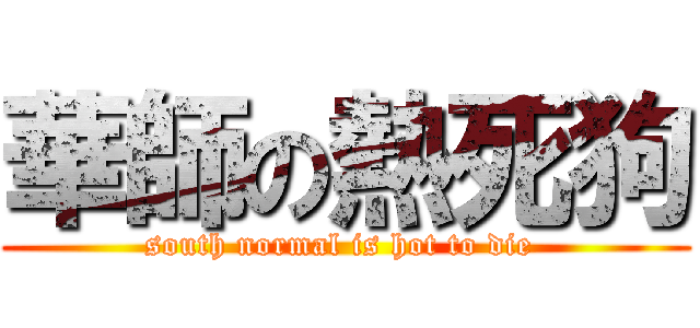 華師の熱死狗 (south normal is hot to die )