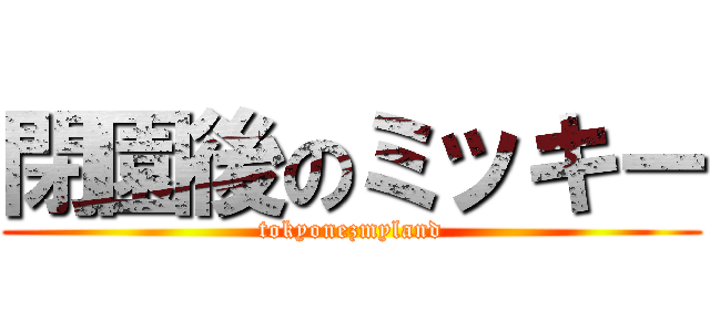 閉園後のミッキー (tokyonezmyland)