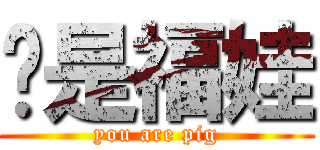你是福娃 (you are pig)