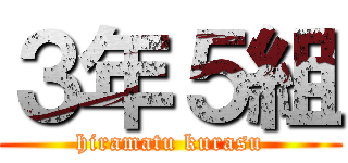 ３年５組 (hiramatu kurasu)