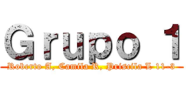 Ｇｒｕｐｏ １ (Roberto A, Camila R, Priscila L 11-3)