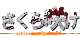 さくら咲け (sakura miyawaki)