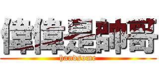 偉偉是帥哥 (handsome)