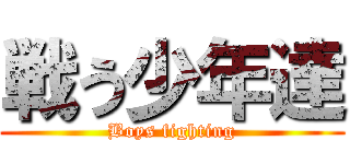 戦う少年達 (Boys fighting)
