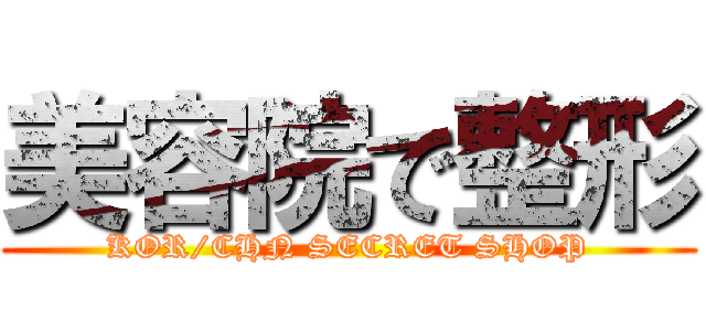 美容院で整形 (KOR/CHN SECRET SHOP)