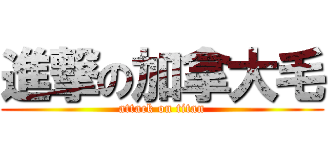 進撃の加拿大毛 (attack on titan)