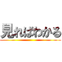 見ればわかる ()