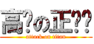 高佬の正垃圾 (attack on titan)