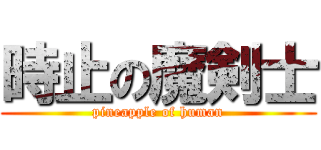 時止の魔剣士 (pineapple of human)