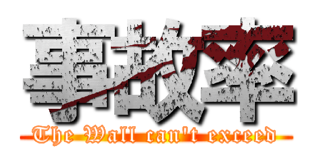 事故率 (The Wall can't exceed)