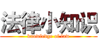 法律小知识 (knowledge of law)