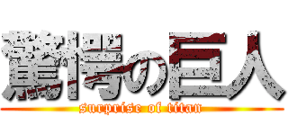 驚愕の巨人 (surprise of titan)