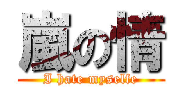 嵐の情 (I hate myselfe)