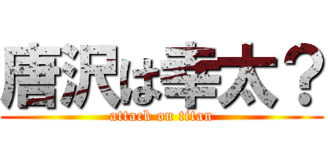 唐沢は幸太？ (attack on titan)