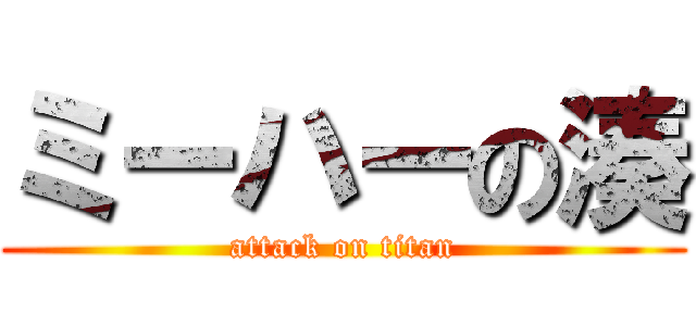 ミーハーの湊 (attack on titan)