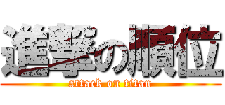 進撃の順位 (attack on titan)