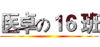 医卓の１６ 班 ()