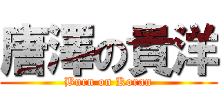 唐澤の貴洋 (Burn on Koran)