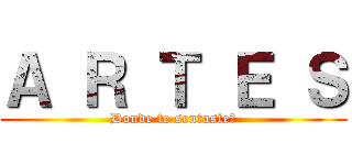 Ａ Ｒ Ｔ Ｅ Ｓ (Donde te sentaste?)