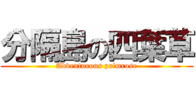 分隔島の四葉草 (Adventurous primrose)