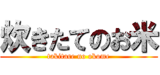 炊きたてのお米 (takitare no okome)