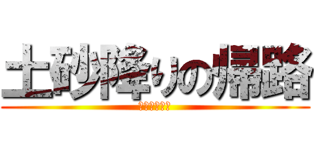土砂降りの帰路 (マジ泣きそう)